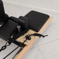 Machine de Pilates pliable en bois de chêne massif - Durable, réglable pour la maison, la salle de sport, la musculation, portable, système multi-ressorts