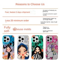 Coque de protection magnétique double couche en TPU avec motif dessin animé, résistante aux chutes et à l'usure, compatible avec logo personnalisé, Dongguan, Chine