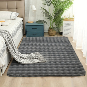 Alfombra cuadrada Xiyin para dormitorio, lavable a máquina, de color sólido, de lana, para sala de estar, dormitorio, estudio, balcón - Product Image 3
