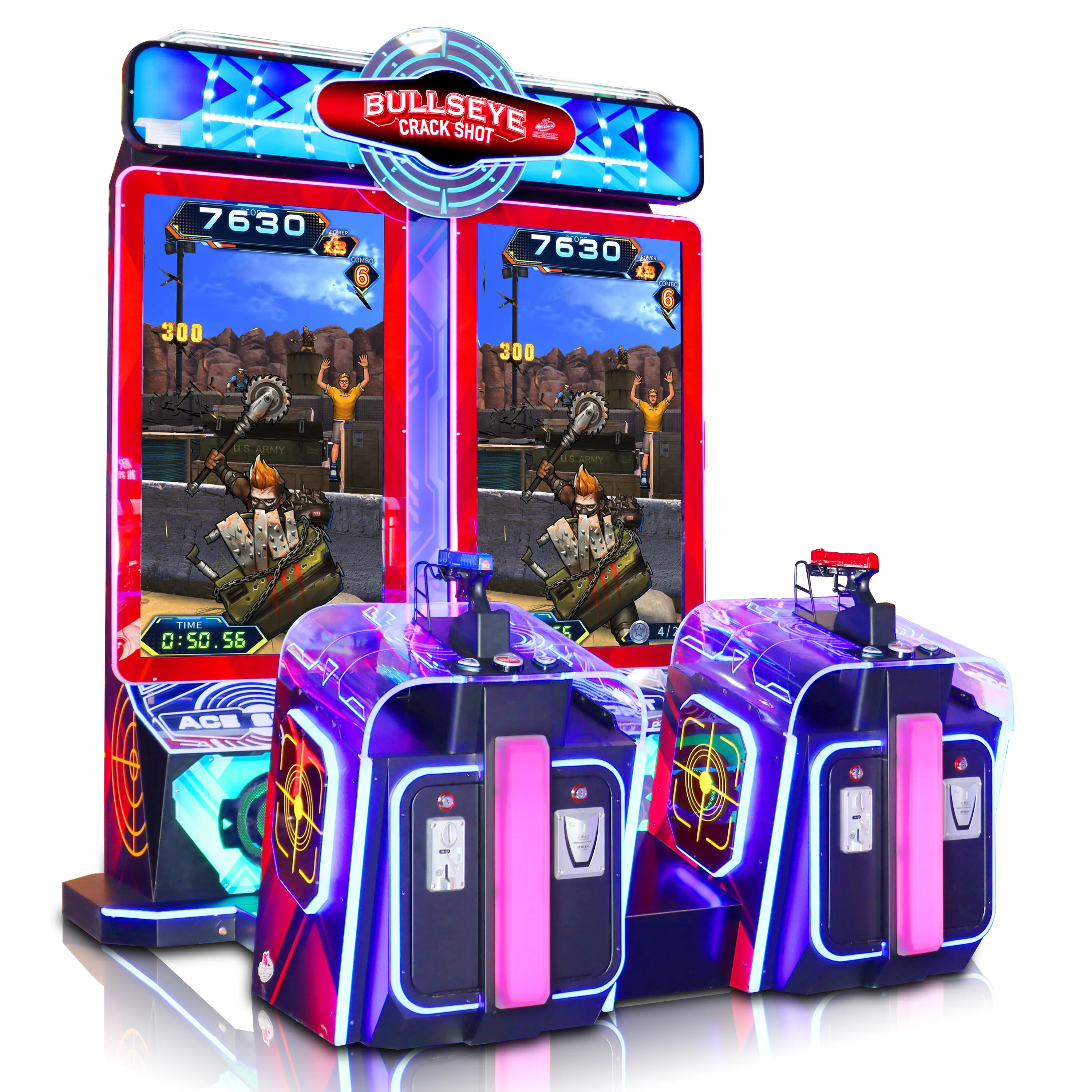 Sunmo bullseye crack Shot Arcade game Redemption Machine PK Gun trò chơi kỹ năng bắn súng cho công viên giải trí