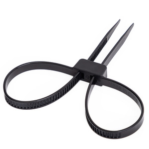 Menottes en plastique noir avec attaches pour adultes, sangle de bondage, origine Yiwu - Product Image 2