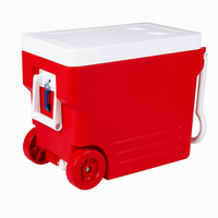Glacière rigide rouge de haute qualité en gros, capacité 55L, personnalisable avec votre marque, pour maintenir au frais et garder les glaçons au frais