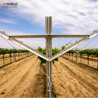 Poteau d'angle en acier galvanisé à chaud en forme de Y pour la culture de vigne, support de treillis pour vignes, clôture agricole