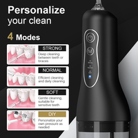 Marque privée irrigateur buccal électrique à jet d'eau personnalisé 4 modes de nettoyage enlever le réservoir d'eau dispositif de nettoyage des dents de soins bucco-dentaires