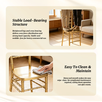 Chaises de banquet empilables en plastique doré Chiavari pour événements, hôtels et fêtes, vente en gros à bas prix