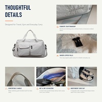 Sac de sport en nylon personnalisé avec logo, polyester, grande capacité 20-35L, sangle réglable pour la gym, les voyages, les week-ends, les sports, les activités de plein air et la remise en forme