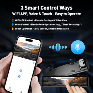 4K WiFi GPS搭載 車載カメラ 簡単設置 ドライブレコーダー 360度ビデオ録画 デュアルレンズ 車載ミラー 2K解像度 - Product Image 2