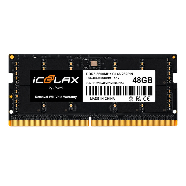 Original and New DDR5 RAM 8GB 16GB 32GB 48GB 4800MHz/5200MHz/5600MHz Memory, Notebook Lapop Sodimm RAM High Performance