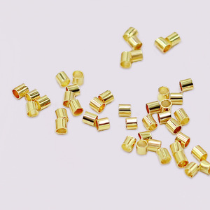Gold Plated Positioning Tube Beads Straight Spacer DIY Jewelry Accessories 18K 14K Real Gold Copper Plating Yiwu Origin - Product Image 3