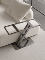 Support de pied de table en métal personnalisable de style italien minimaliste pour table d'appoint en dalle de quartz, pieds de table de luxe pour salon et salle à manger