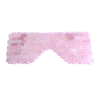 Masque pour les yeux en quartz rose et jade avec logo personnalisé gravé, masseur pour le soin de la peau