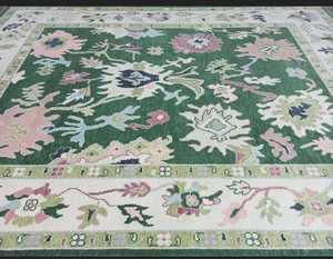 Oushak พรมทอมือพรมปูพื้นแนววินเทจขนาดใหญ่ปรับแต่งได้ลายแอบสแตรกต์สีสันสดใสสำหรับห้องนั่งเล่นประตูรถเด็ก - Product Image 2