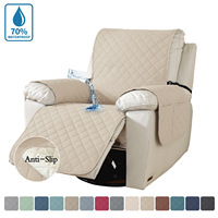 Housse de canapé inclinable moderne en polyester 100 % certifiée OEKO-TEX, motif uni, résistante à l'eau, pour enfants, chiens et chats