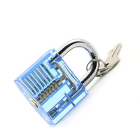 Cadenas en métal de sécurité de haute qualité, entraxe de 50 mm, clé transparente visible, matériel de serrurerie, outils de pratique pour serrurier, à découper sur mesure