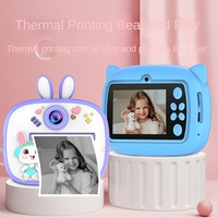 Cámara Instantánea Portátil para Niños, Mini Cámara de Fotos de un Solo Tiro, Resolución 1080p, Impresión de Video Digital en Papel Térmico, Cámara de Juegos