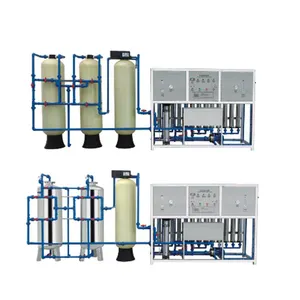 Planta de Tratamiento de agua pura comercial, 500LPH, sistema completo de tratamiento de agua de planta RO