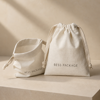 Sacs en lin à cordon personnalisés, petits, réutilisables, pour cosmétiques, parfums, emballages cadeaux
