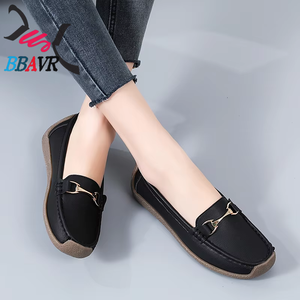 Chaussures plates pour femmes, faciles à enfiler, plates décontractées à largeur étendue pour toutes les saisons, semelle intérieure confortable en PU - Product Image 2