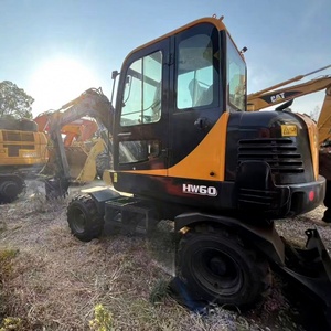 Reliable 6Ton R60W Hyundai Used Wheeled Excavator Perfect for Agricultural and <b>Small</b> Construction Projects - Product Image 1