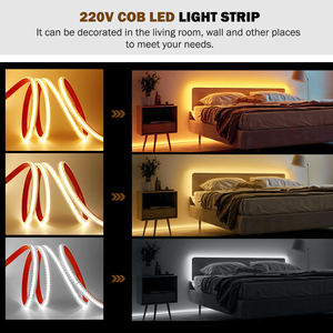 Bande COB 2 broches AC <span class=keywords><strong>220V</strong></span> directement 240 <span class=keywords><strong>LED</strong></span>/m ABS étanche IP classé pour extérieur, <span class=keywords><strong>ruban</strong></span> flexible, éclairage en forme de corde, 3000K 4000K 6000K - Product Image 4