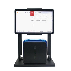 Support de tablette POS J L Technology TS31 avec panneau rétractable pour imprimante thermique, montage mural, rotation à 360 degrés - Product Image 5