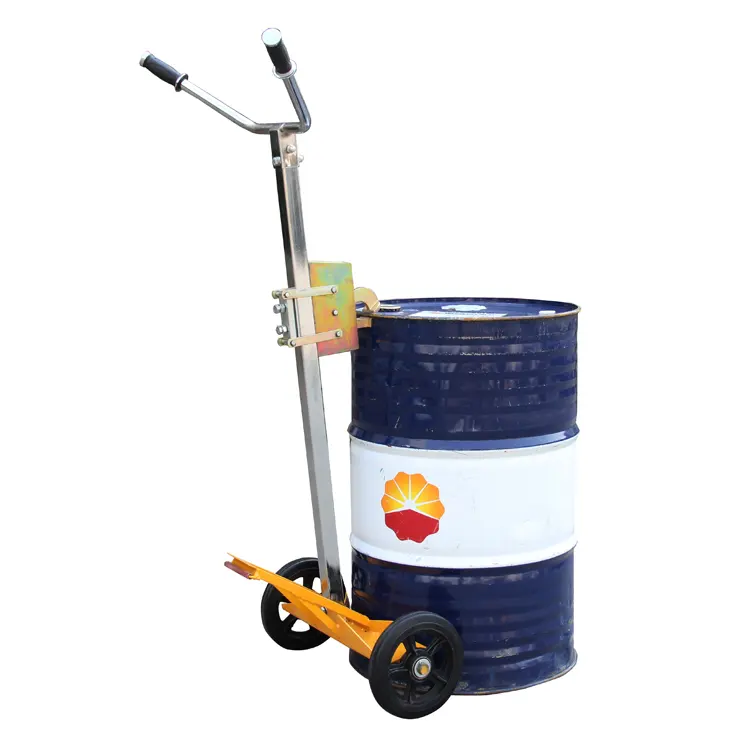450 kg 2 wheel 4 wheel oil drum cart with clamp grip oil hand truck drum trolley