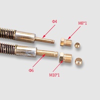 Tuyau d'injection d'huile souple REALMAX OST en acier tressé, gainé de ressort, pour CNC, 4MM 6MM M8/10