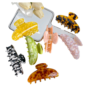 مشبك شعر كبير بتصميم هندسي راقي من كينلينج، مصنوع من الأسيتات، حاصل على شهادة CE وRoHS، مناسب للشعر الكثيف للفتيات - Product Image 1