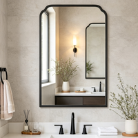 Miroir mural décoratif, miroir de vanité à fixer au mur, miroir en verre trempé pour chambre à coucher, salon, entrée, décoration de la maison, hôtel