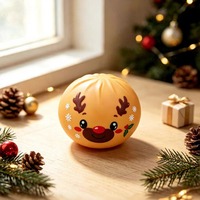 Vente en gros Jouet Squishy de Noël en forme de boulette, Jouet à presser en TPR, Balle anti-stress, Jouet sensoriel Fidget, Boîte mystère Père Noël Bonhomme de neige