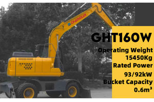 Venta Directa de Fábrica de Excavadora de Ruedas de 16 Toneladas con Motor de Primera Marca - Product Image 4