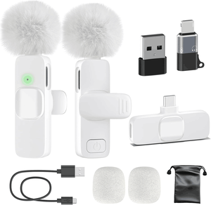 Professionale senza fili Mini <span class=keywords><strong>microfono</strong></span> per iPhone Android per Bluetooth Lavalier risvolto <span class=keywords><strong>microfono</strong></span> per la registrazione Video YouTube - Product Image 1