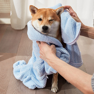 Serviette de bain pour animaux de compagnie super absorbante et épaisse, serviette de séchage enveloppante pour petits chiens et chats (Teddy, Bichon) - Product Image 4