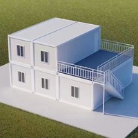 Maison Modulaire 2 Chambres à Coucher Logements Groupés Solutions de Construction Portables Petite Maison 2 Histoires Construction Durable
