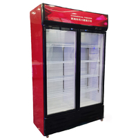 Refrigerador Comercial Unitech de 650L con Enfriamiento Directo, Congelador Vertical para Bebidas, Puerta de Vidrio Simple o Doble, Exhibición Vertical