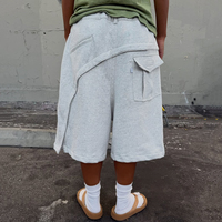 Shorts amples en coton 100 % personnalisés pour hommes – Joggers décontractés épais en maille – Longs shorts amples pour hommes