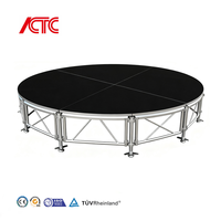 Plateforme de scène modulaire portable en alliage d'aluminium et contreplaqué à prix abordable avec installation rapide
