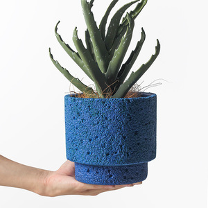 Maceta de cemento de estilo nórdico, cerámica mate, moda, personalidad artística simple, interior, rábano verde, bonsái suculento <span class=keywords><strong>con</strong></span> agujeros - Product Image 3