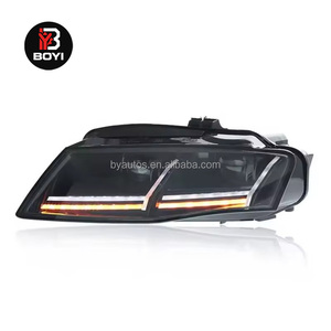 Accesorios para Automóviles <span class=keywords><strong>Audi</strong></span> <span class=keywords><strong>A4</strong></span> B8, Conjunto de Faros Delanteros <span class=keywords><strong>2009</strong></span>-2012, Actualización de Faros LED, Señal de Giro, Lente Doble, Conexión Plug and Play - Product Image 1