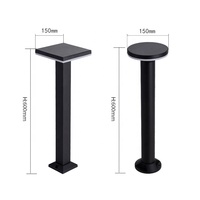 Lámpara de Poste LED Moderna de Aluminio de 30 cm, 60 cm, 80 cm, Impermeable IP65, para Jardín y Paisajismo, Uso en Exteriores