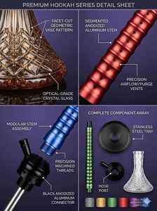 ท่อน้ำตกแต่งมอระกู่กระจกสีทันสมัยสำหรับเลานจ์บาร์ที่บ้าน - Product Image 6