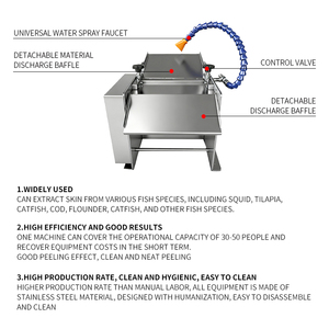 Macchina per la Lavorazione del Pesce di Piccole Dimensioni, Pelatrice per Pelle di Pesce Domestica e Commerciale, Macchina Commerciale per la Rimozione della Pelle di Pesce - Product Image 2