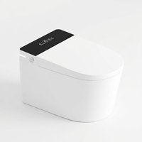 WC intelligent mural minimaliste et écologique avec bidet intégré, double chasse, siphon en P, télécommande et siège chauffant pour petites salles de bain