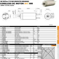 Servomoteur sans balais 12 V 24 V à contrôle précis avec balais en carbone graphite 17*41 et encodeur intégré, taille compacte, pour pompe à perfusion