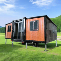 Maison Conteneur de Luxe Préfabriquée Extensible 2 Chambres 20ft/40ft, Bâtiment Moderne pour Bureau et Résidence en Panneaux Sandwich
