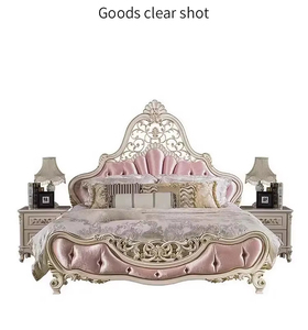 <span class=keywords><strong>Lit</strong></span> double <span class=keywords><strong>de</strong></span> luxe léger en chêne massif européen, avec revêtement en velours, sculpté doré, rose princesse, pour chambre principale <span class=keywords><strong>et</strong></span> <span class=keywords><strong>lit</strong></span> <span class=keywords><strong>de</strong></span> mariage - Product Image 6