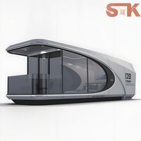 Maison préfabriquée à construction rapide, conteneur mobile en acier, bureau ou chambre d'hôtel, maison capsule D9