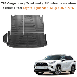 Custom Fit TPE Cargo Liner for Toyota Highlander Kluger 2026 | Waterproof All Weather Trunk Mat Anti-Slip Rear Cargo Protection - Product Image 2