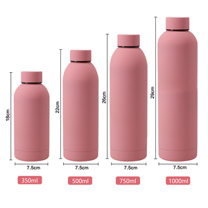 Bottiglie d'acqua in gomma smerigliata verde menta 350ml a prova di perdite thermos con coperchio avvitato Logo personalizzato 3D 5D <span class=keywords><strong>UV</strong></span> stampa semplice tazze - Product Image 2