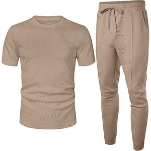Ensemble de survêtement personnalisé pour homme en 2 pièces, sweat-shirt à manches courtes, pantalon de jogging, tenues de sport - Product Image 3